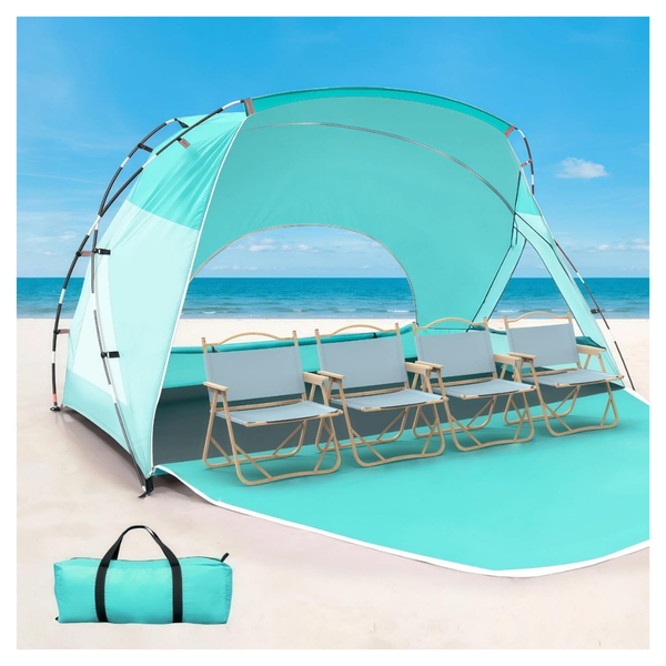 UPF 50+ UV Protection Beach Shelter With Carrying Bag
