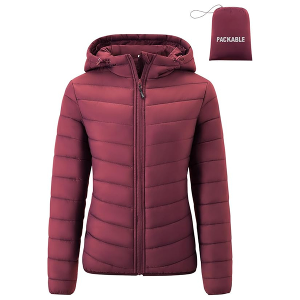 Women's Packable Lightweight Hooded Puffer Jacket