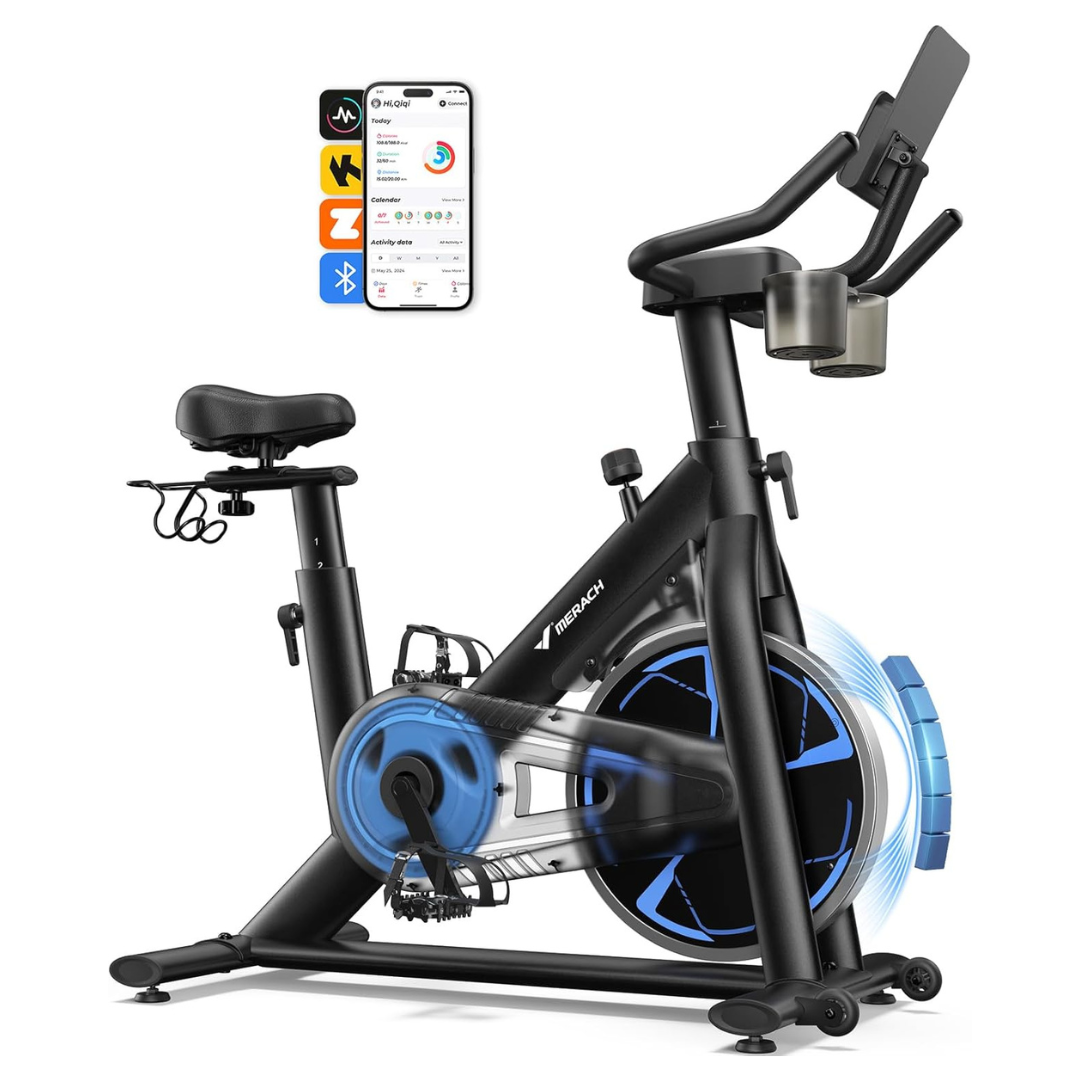 Merach Magnetic Exercise Bike With 330 Lb Weight Capacity