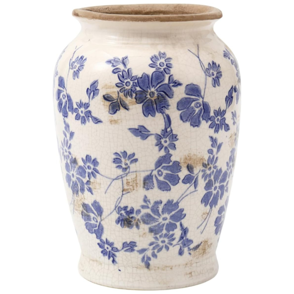 Vintage Rustic Ceramic Flowers Vase