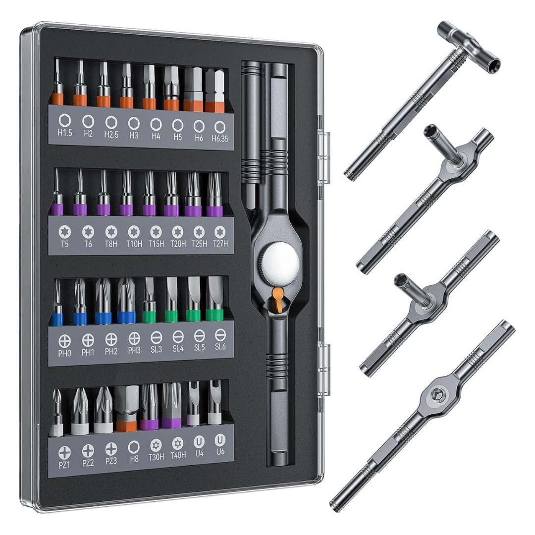 Wesdut 2026 Upgrade 32in1 T handle Magnetic Ratchet Screwdriver Set