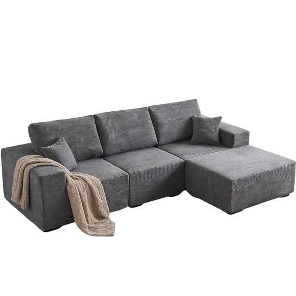 108" Cloud Modular L-Shaped Sectional Couch with Chaise