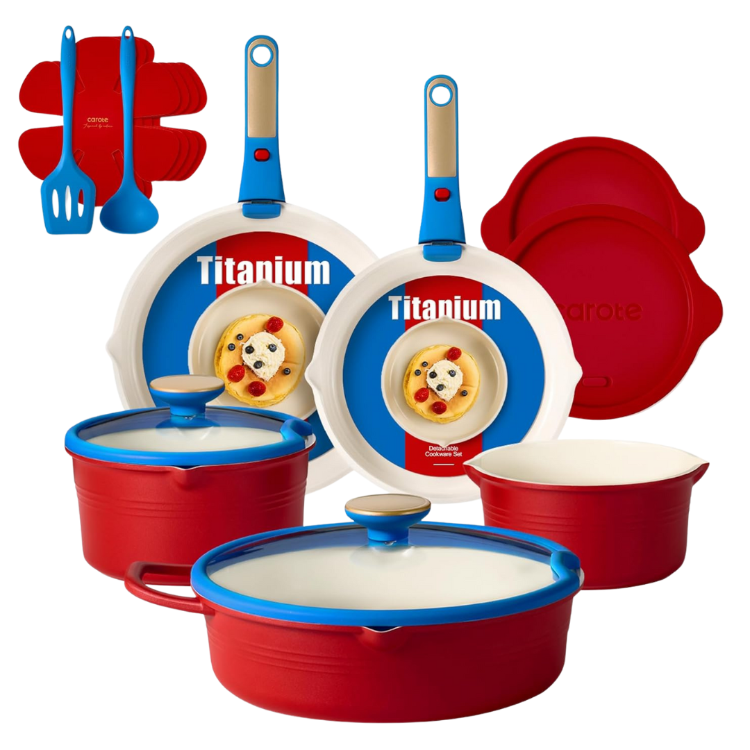 17-Piece Carote Non Stick Titanium Cookware Set