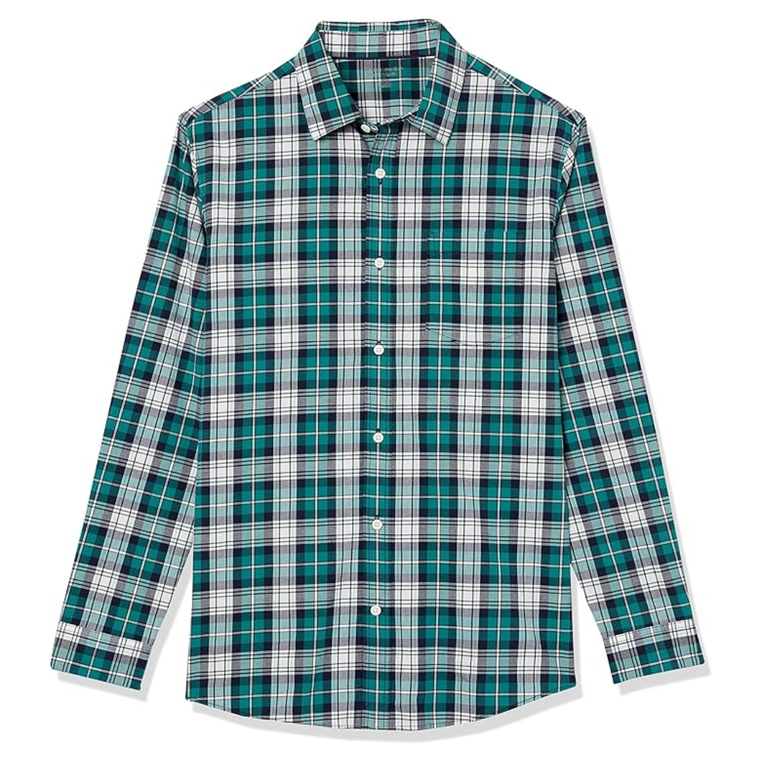 Amazon Essentials Men's Regular-Fit Stretch Poplin Shirt