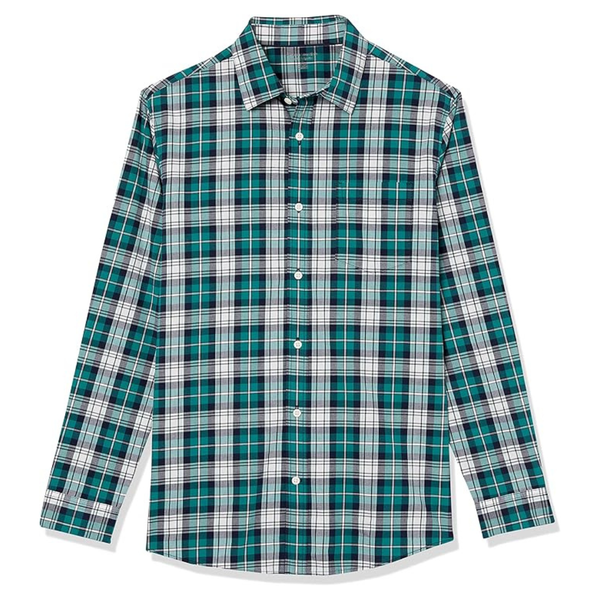 Amazon Essentials Men's Regular-Fit Stretch Poplin Shirt