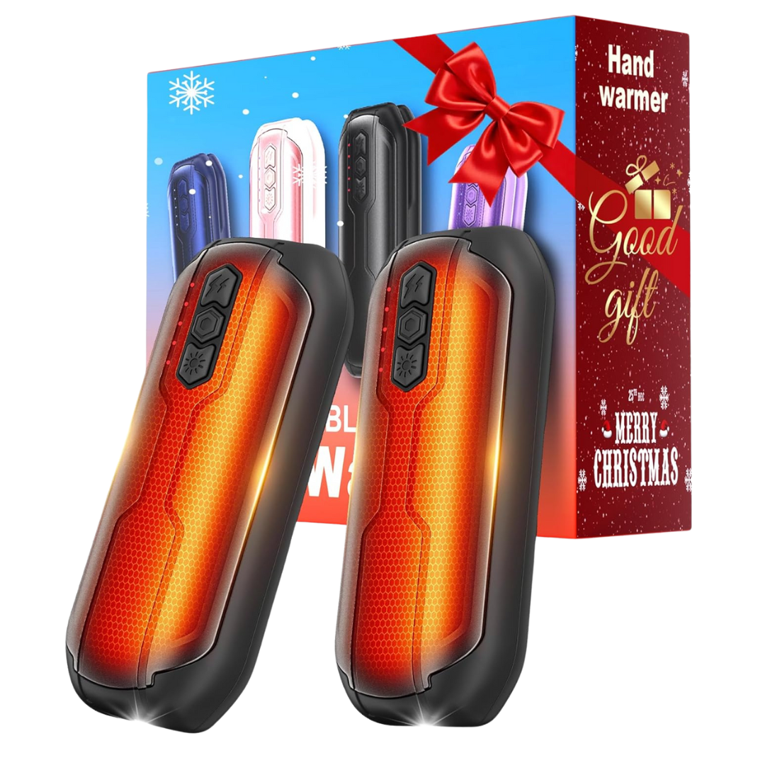 2-Pack 6000mAh AI Hand Warmers With Flashlight