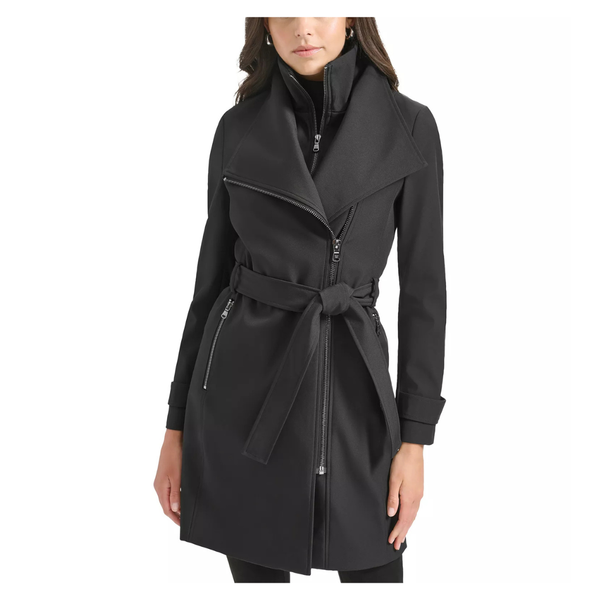 Calvin KleinWomen's Long Sleeve Belted Wrap Coat
