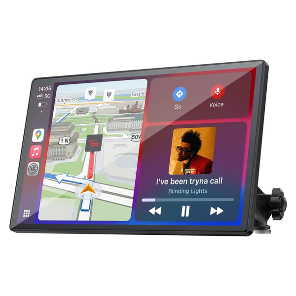 Topexplore Portable 9" Wireless CarPlay & Android Auto Screen