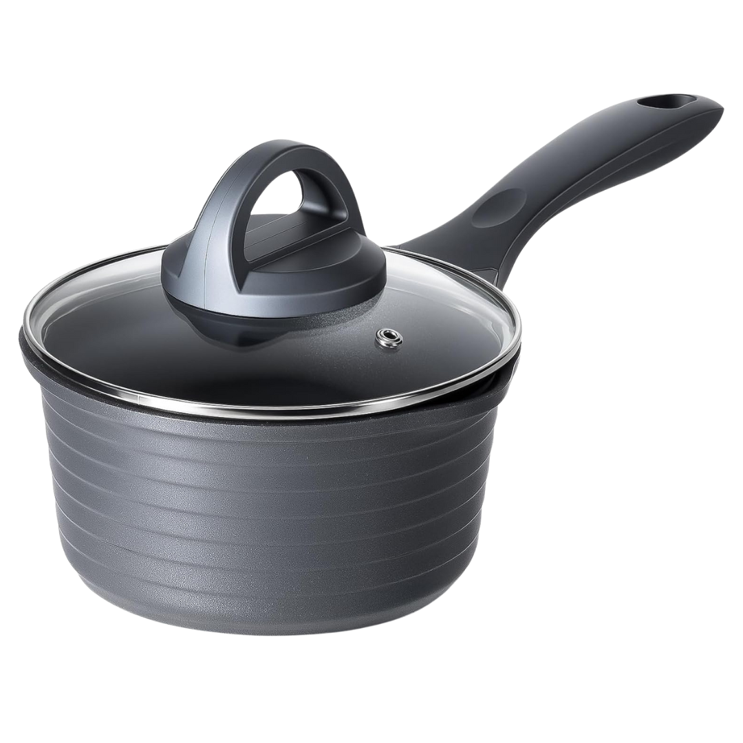 1.5-Qt Ceramic Titanium Coating Non-Stick Sauce Pan With Lid