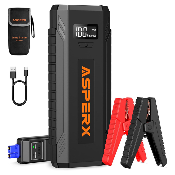 AsperX 4000A Portable Peak Car Jump Starter