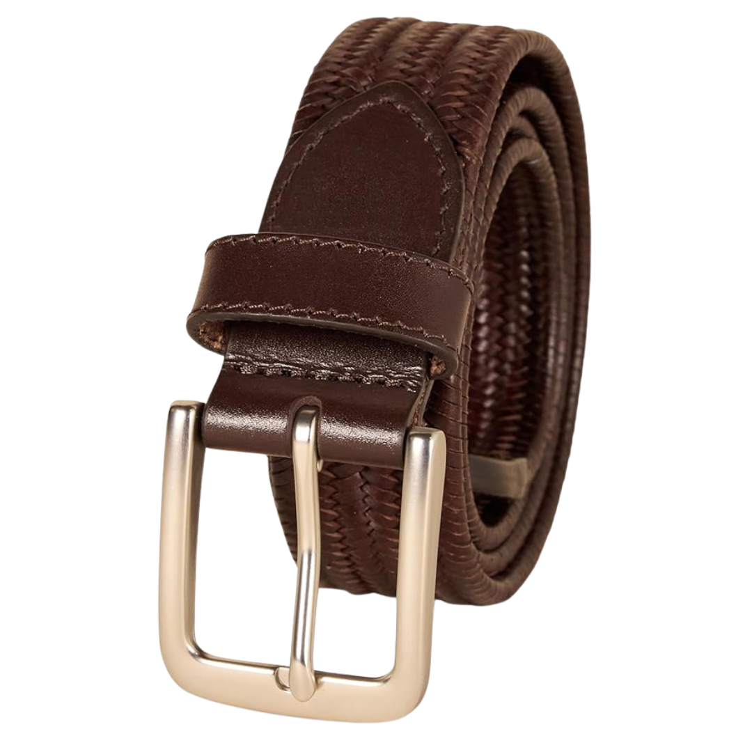 Amazon Essentials Men's Tubular Stretch Weave Belt
