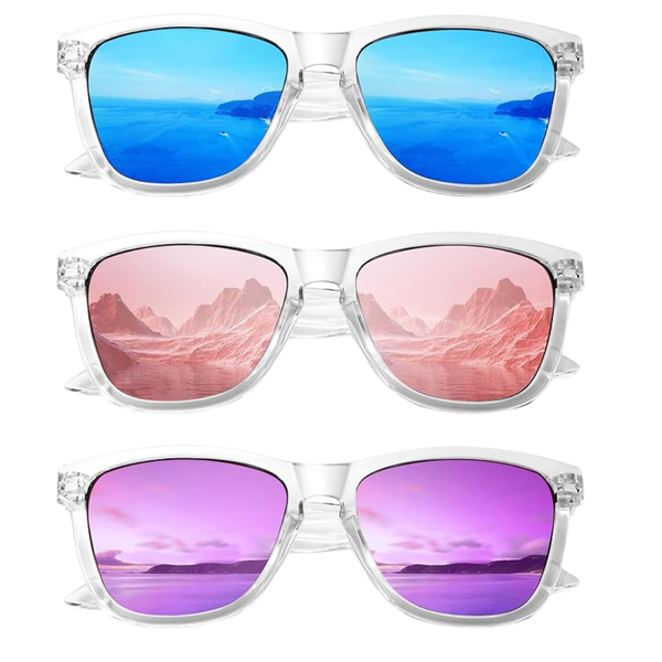 3-Piece Women's Classic Retro UV400 Protection Polarized Sunglasses (Various)