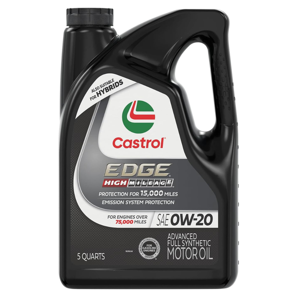 5 Quart Castrol Edge High Mileage 0W-20 Advanced Motor Oil