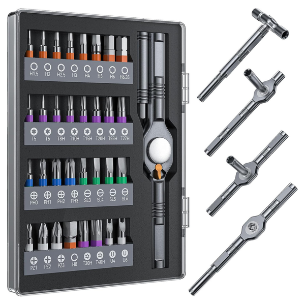 Wesdut 2026 Upgrade 32in1 T handle Magnetic Ratchet Screwdriver Set