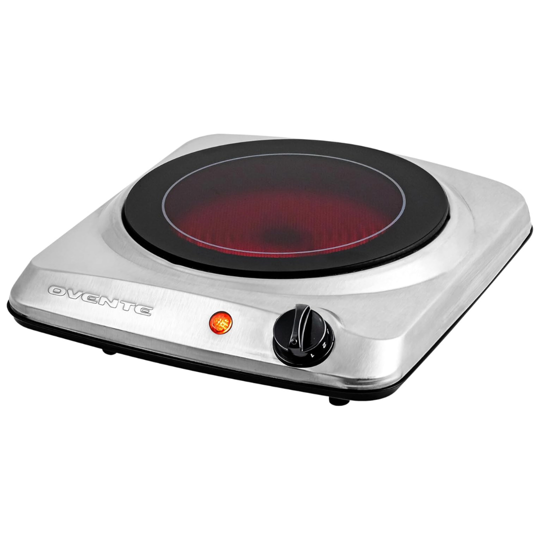 Ovente 1000W 7" Single Plate Electric Infrared Burner