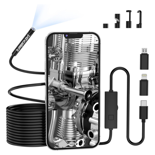 16.5-ft 0.216" Snake Inspection Borescope Type C HD Endoscope Camera