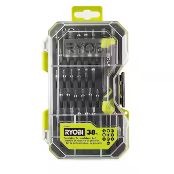 38-Piece RYOBI Precision Screwdriver Set