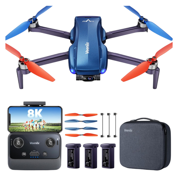 Veeniix V11MINI 4K Camera Drone W/ 3 Axis Gimbal GPS Fly More Combo
