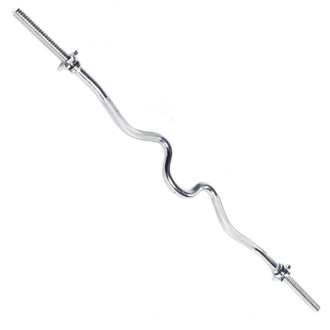 CAP Barbell Standard 1" Threaded Curl Bar with Collars