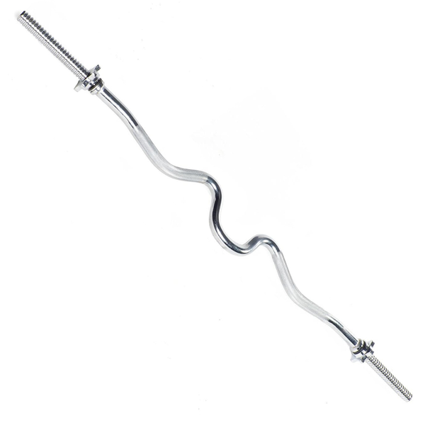 CAP Barbell Standard 1" Threaded Curl Bar with Collars