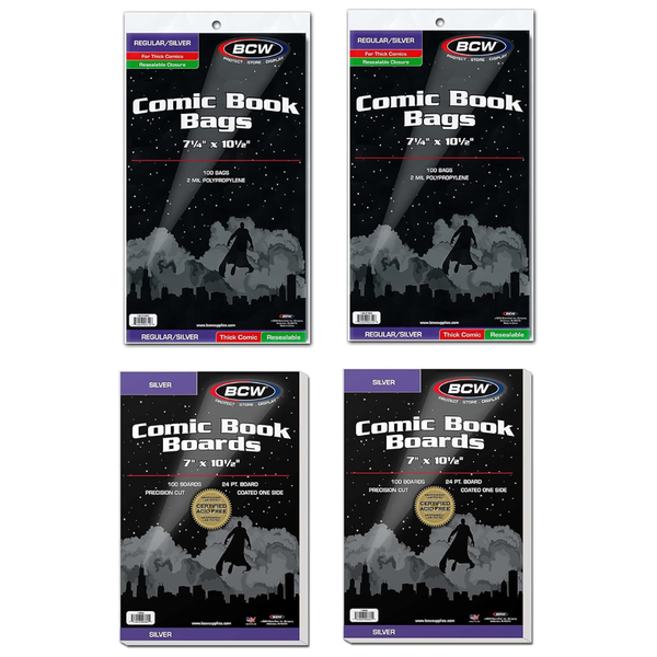 200 Pack Thick Resealable Comic Bags and Backing Boards