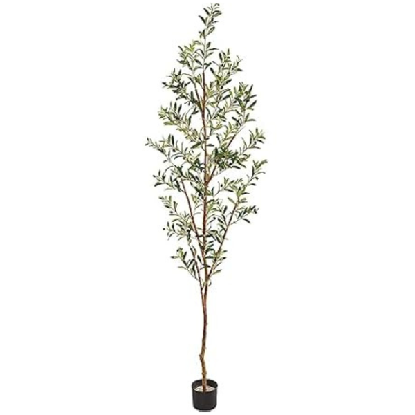 Nearly Natural 82" Faux Greenery Olive Tree