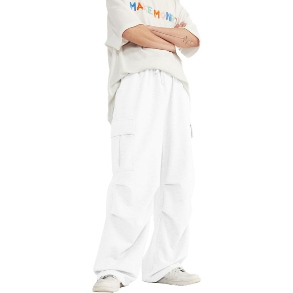 Mens Parachute Cargo Joggers with Pockets