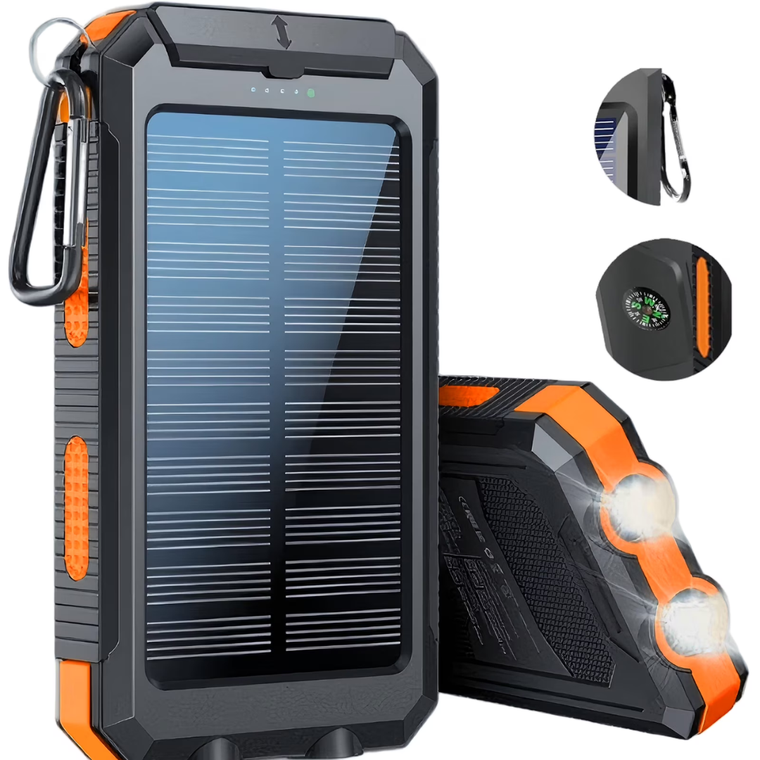 20000mAh Portable Solar Power Bank with LED Flashlight