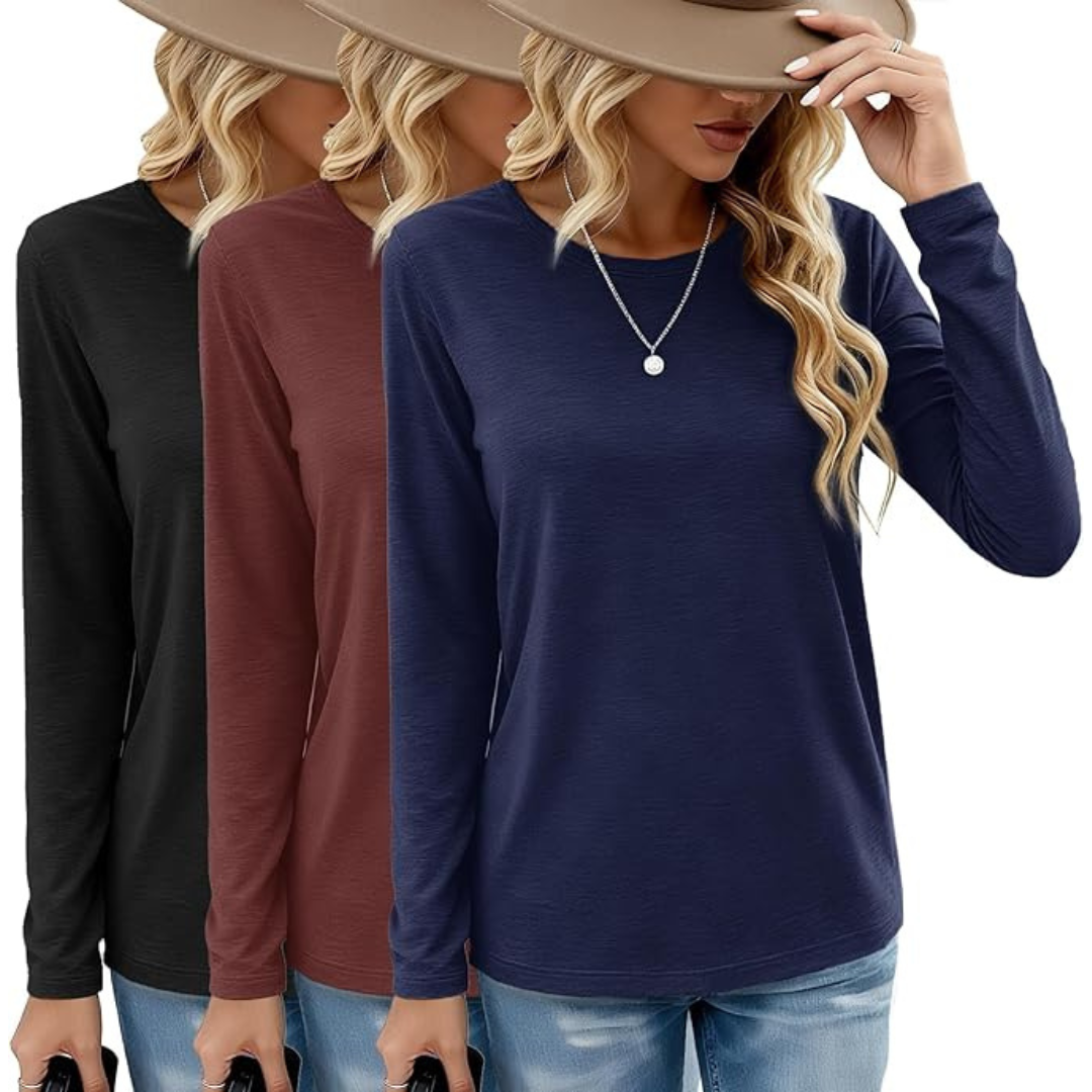 3-Pack Women's Long Sleeve Shirts (sekect sizes)