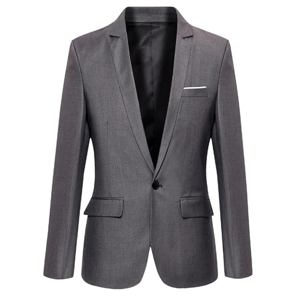 Men's Slim Fit One Button Casual Blazer Jacket