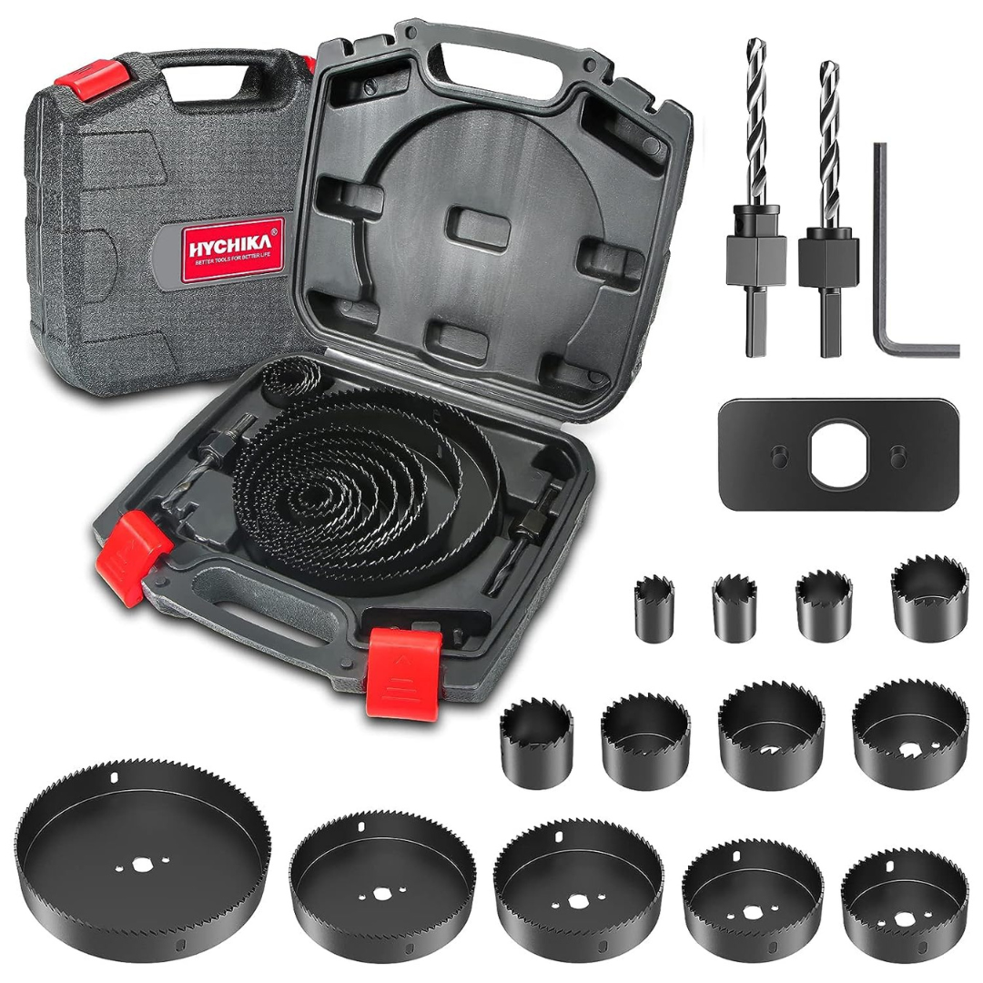 19-Piece 3/4-6'' Hole Saw Set With 13 Saw Blades