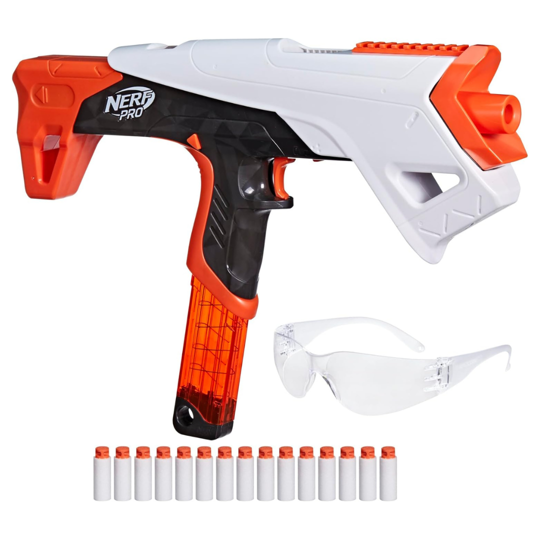 Nerf Pro Torrent Half-Length Dart Blaster With 150 FPS 15 Darts
