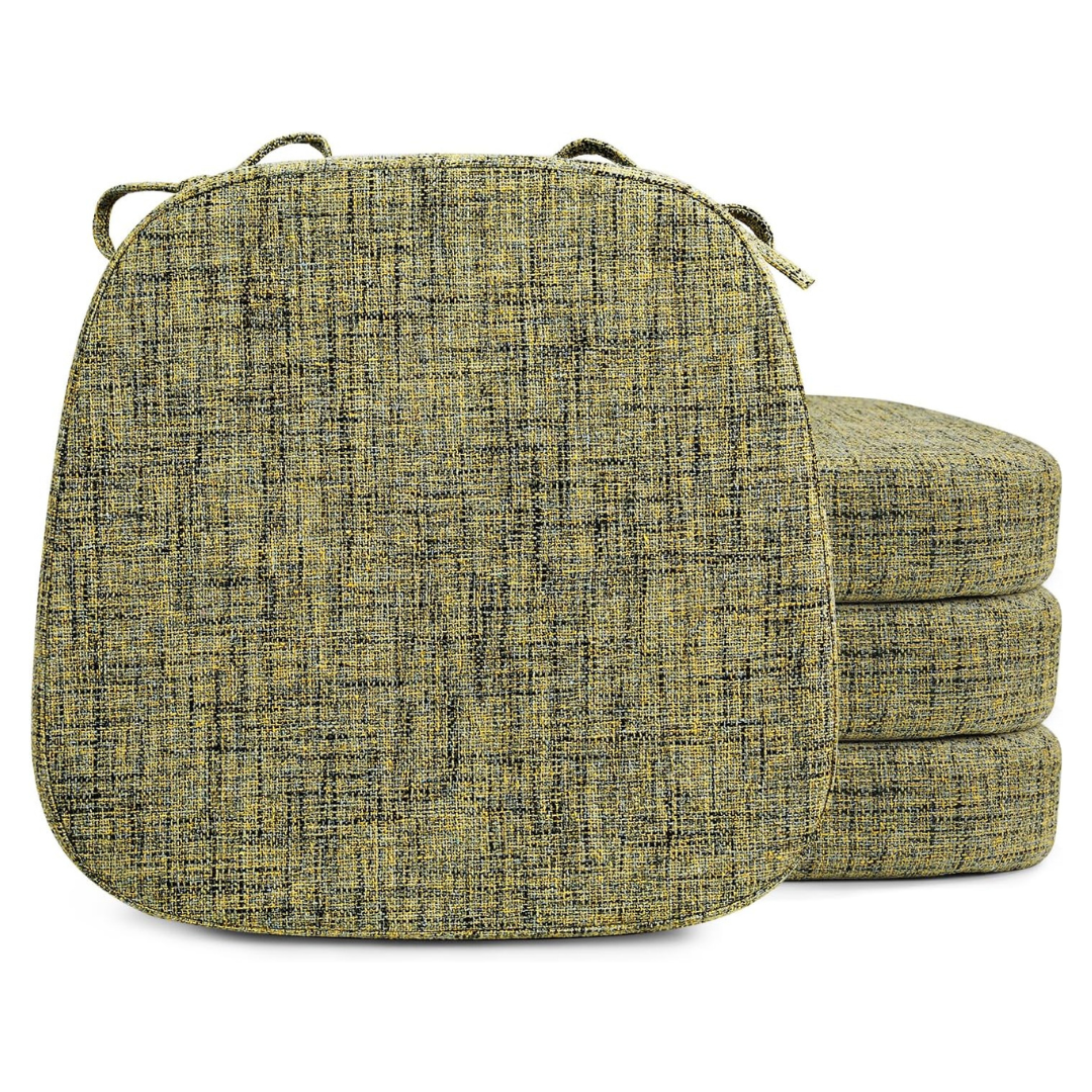 16.5" x 16" Soft Blended Support Foam Non-Slip Indoor Chair Pads W/ Ties