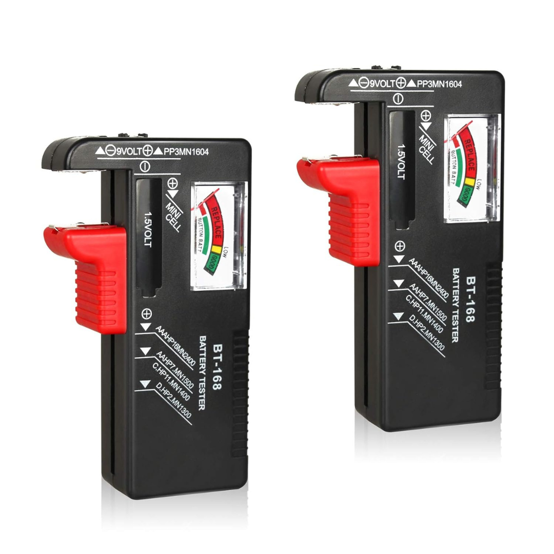 2-Pack BT-168 Universal Battery Tester Checker