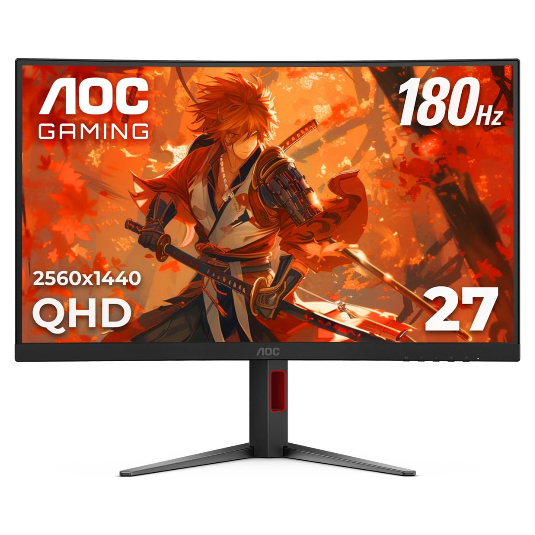 27" AOC AOC G4 Series Curved WQHD 180Hz 0.5ms VA Freesync Gaming Monitor