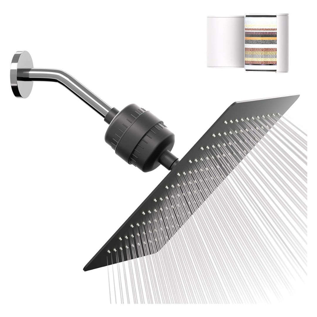 10" Vapralis Filtered Shower Head With 20-Stage Shower Filter