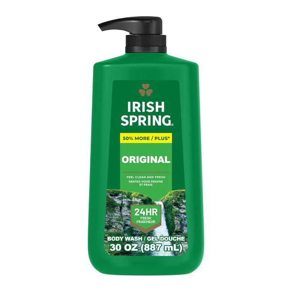 30oz Irish Spring Men's Body Wash Pump Bottle (Original Clean)