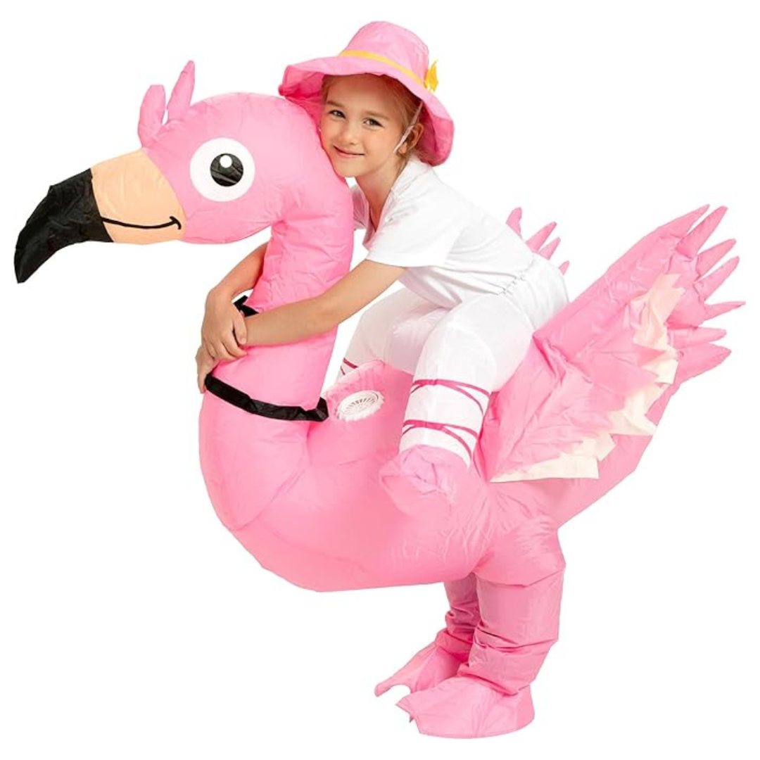 One Casa Inflatable Ride-On Flamingo Costume
