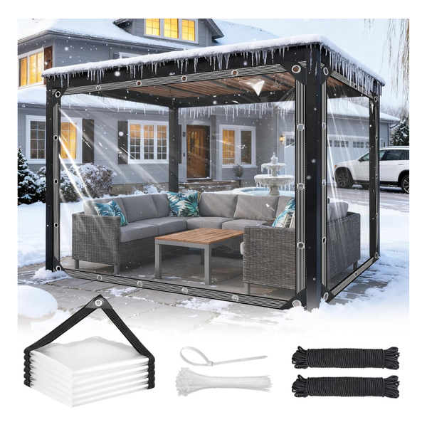 3' x 6' Heavy Duty Waterproof Clear Tarp With Grommets