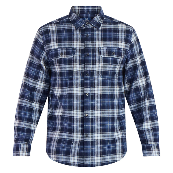 George Men's And Big Men's Double Pocket Flannel Shirt