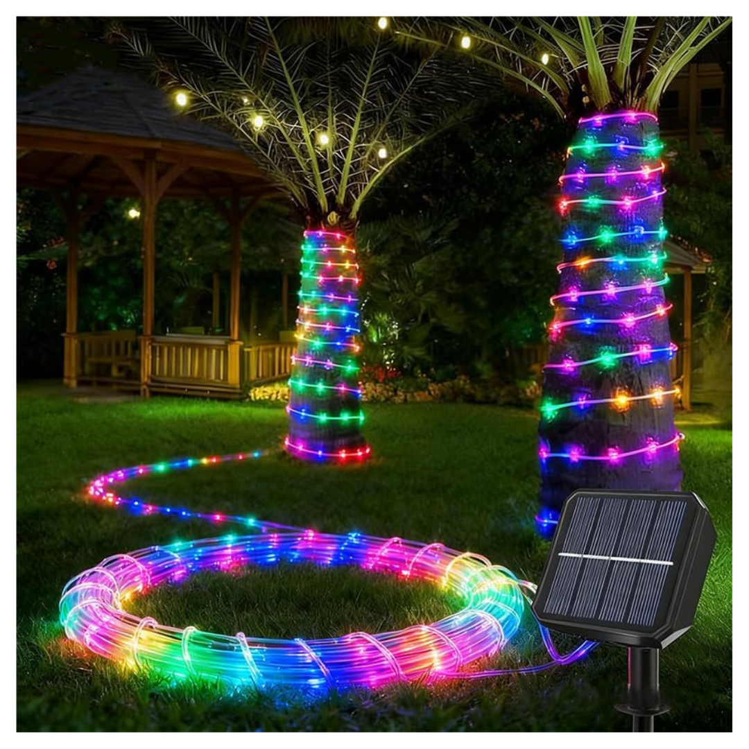 33FT 100 LED 8 Modes Waterproof Solar Rope Lights