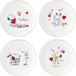 Set of 4 LenoxSnoopy Valentine's Day Assorted Accent Plates
