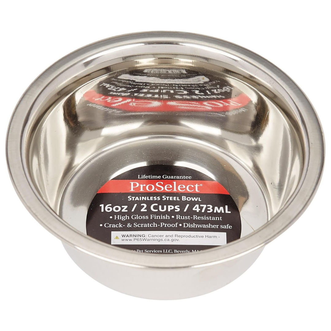 16oz ProSelect Stainless Steel Classic Dog Bowl