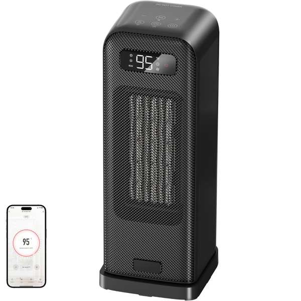 16'' 1500W Portable Smart Space Electric Heater with Thermostat