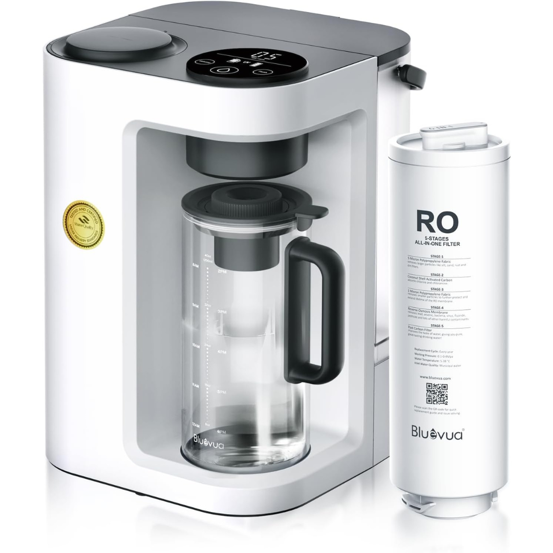 Bluevua RO100ROPOT-Lite(UV) Reverse Osmosis System Countertop Water Filter