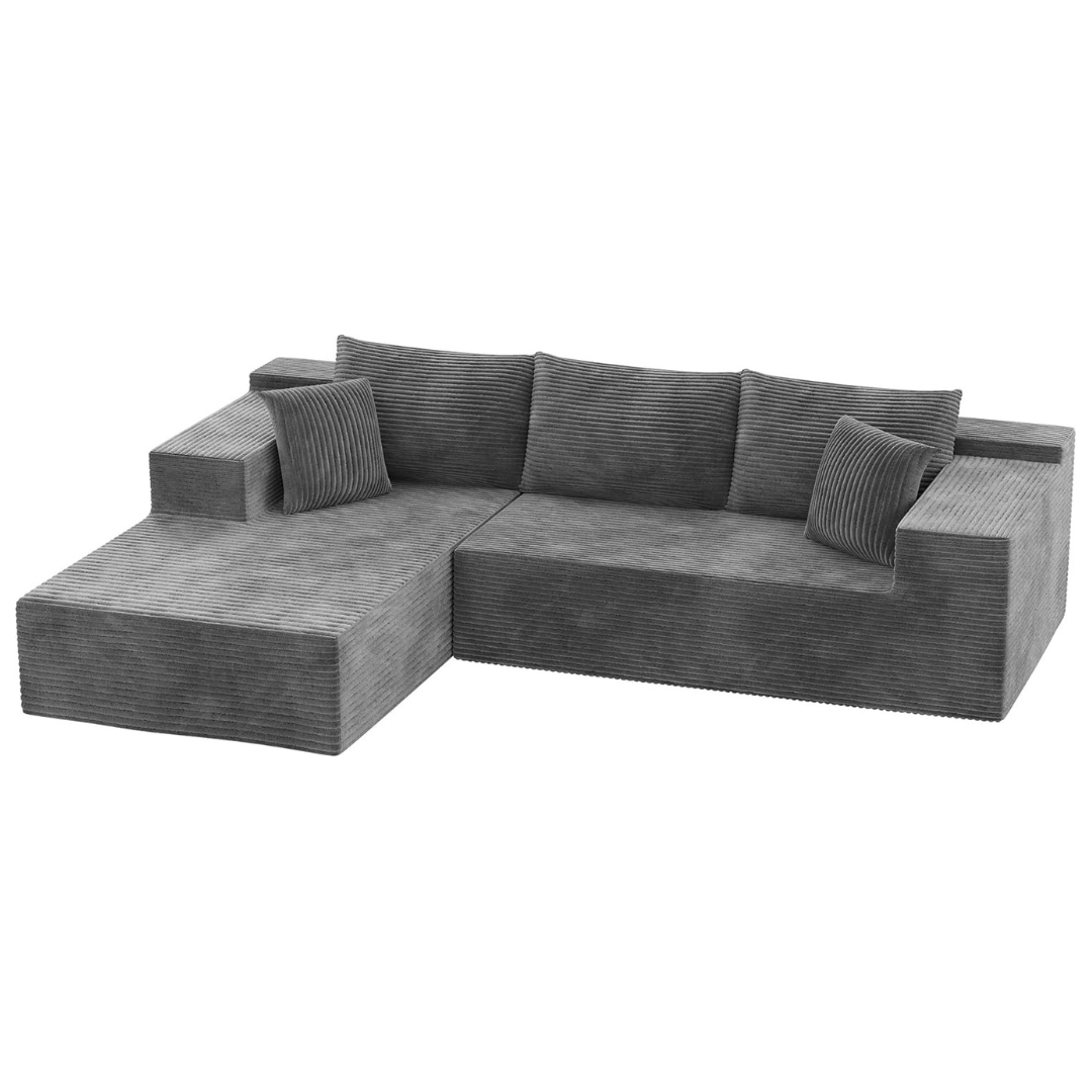 108" Homall Modular Sectional Sofa Boneless Couch
