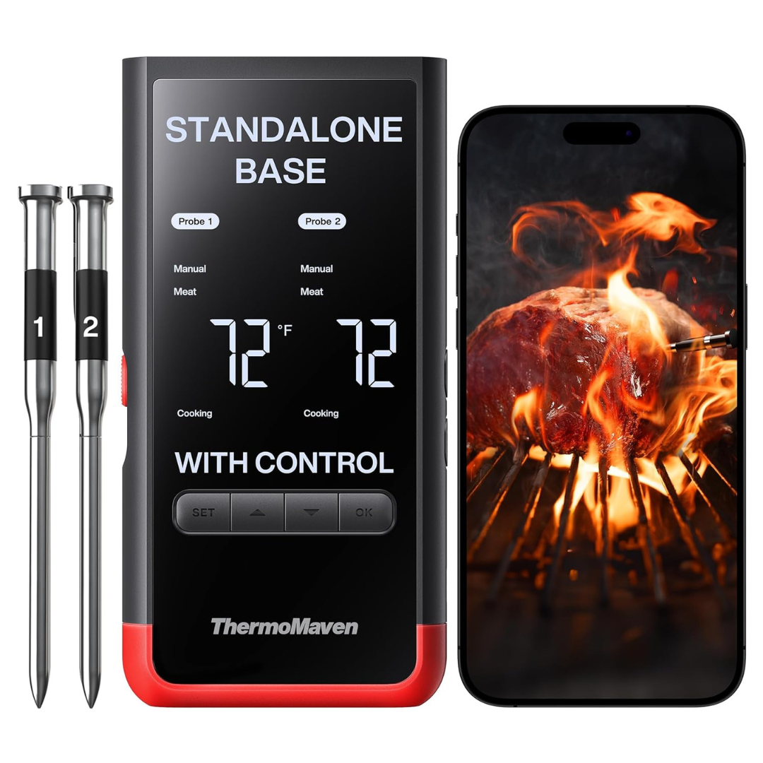 Wireless Digital Food Thermometer With Smart Display Base