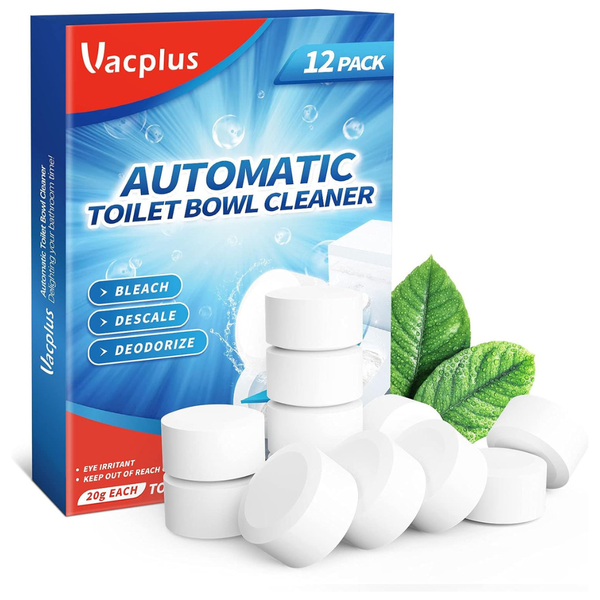 12-Pack 1.7oz Automatic Toilet Bowl Cleaner Tablets W/ Bleach