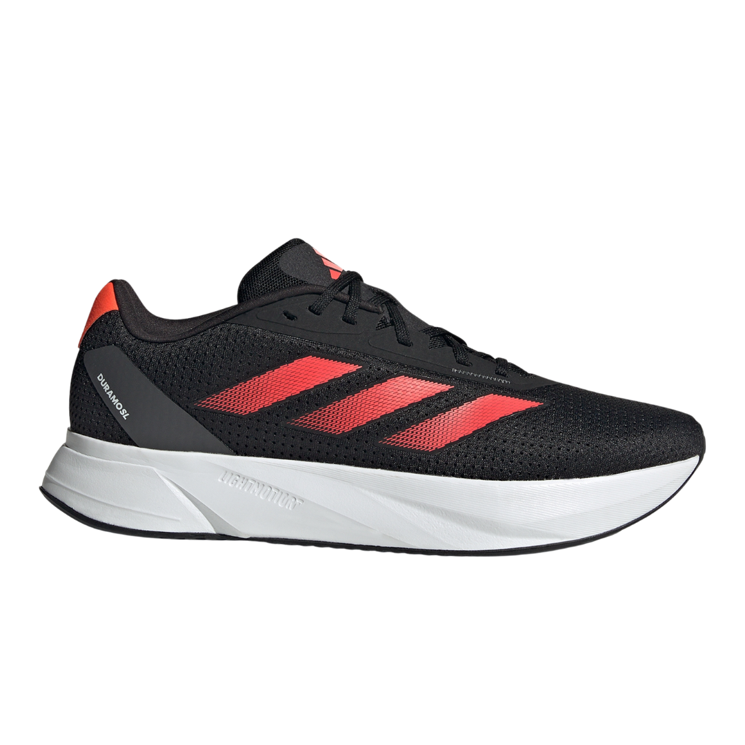 adidas Men's Duramo SL Running Sneaker (Core Black / Solar Red / Grey Six)