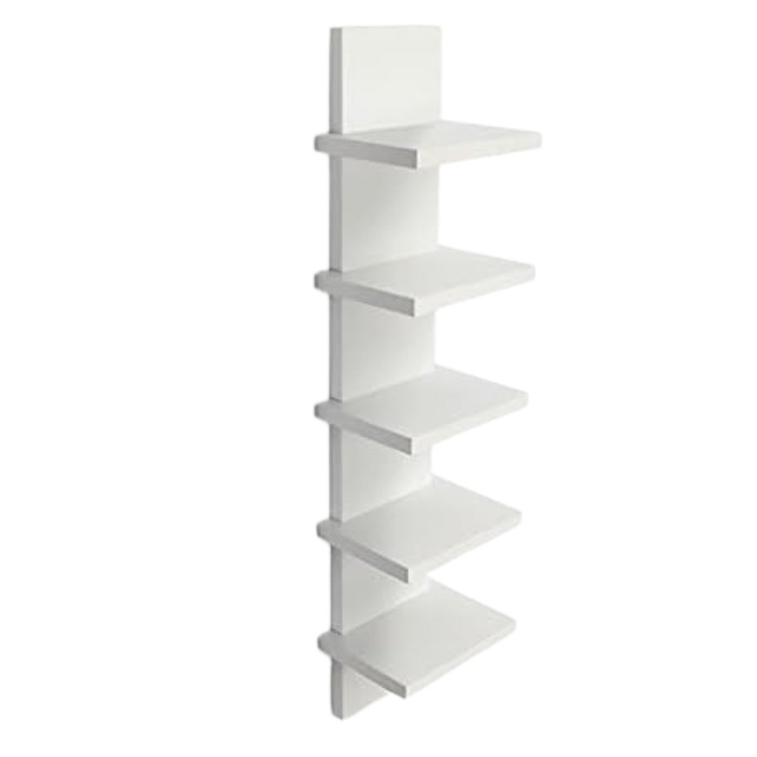 5-Tier Vertical Column Shelf Floating Tall Tower Wall Shelves